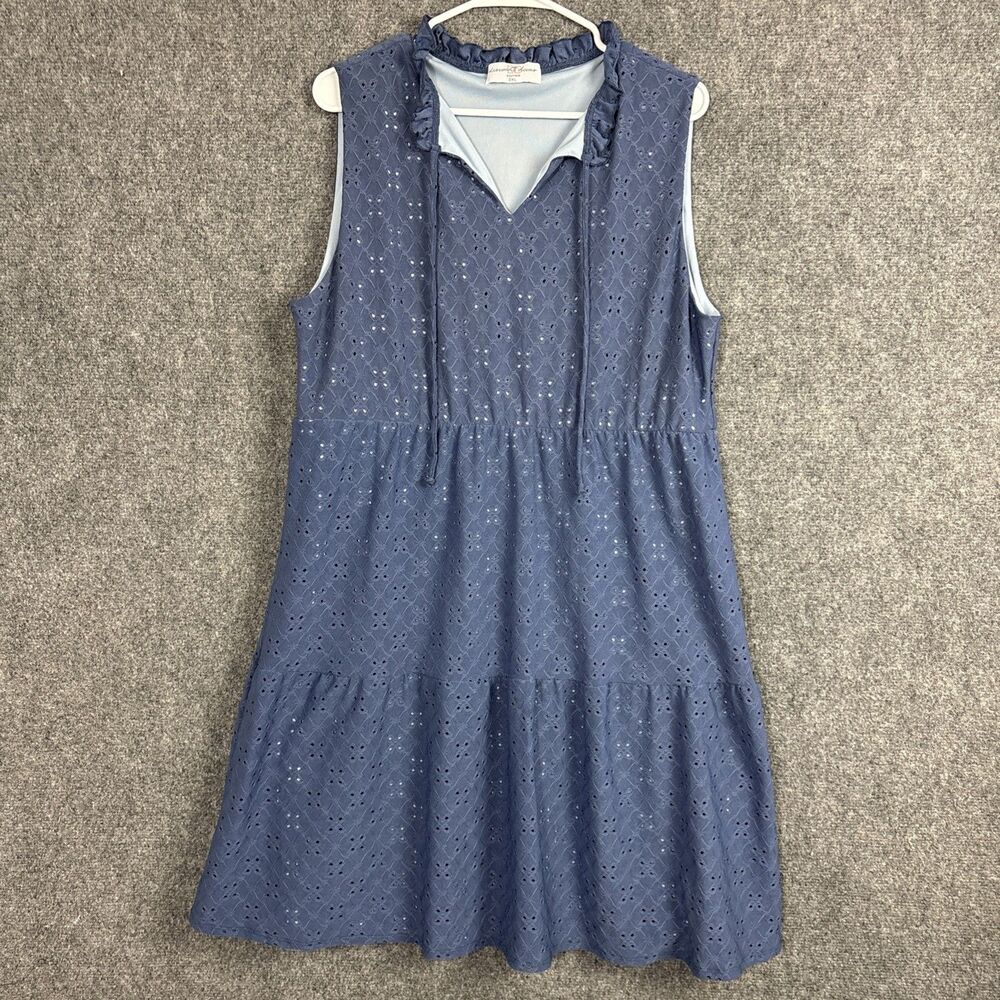 Discount Diva Dress Womens Size 2XL Blue Cottage Core Coastal